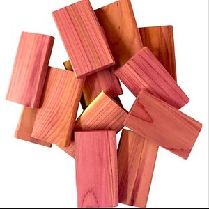 Cedar blocks for your closets, hampers, even storage spaces!